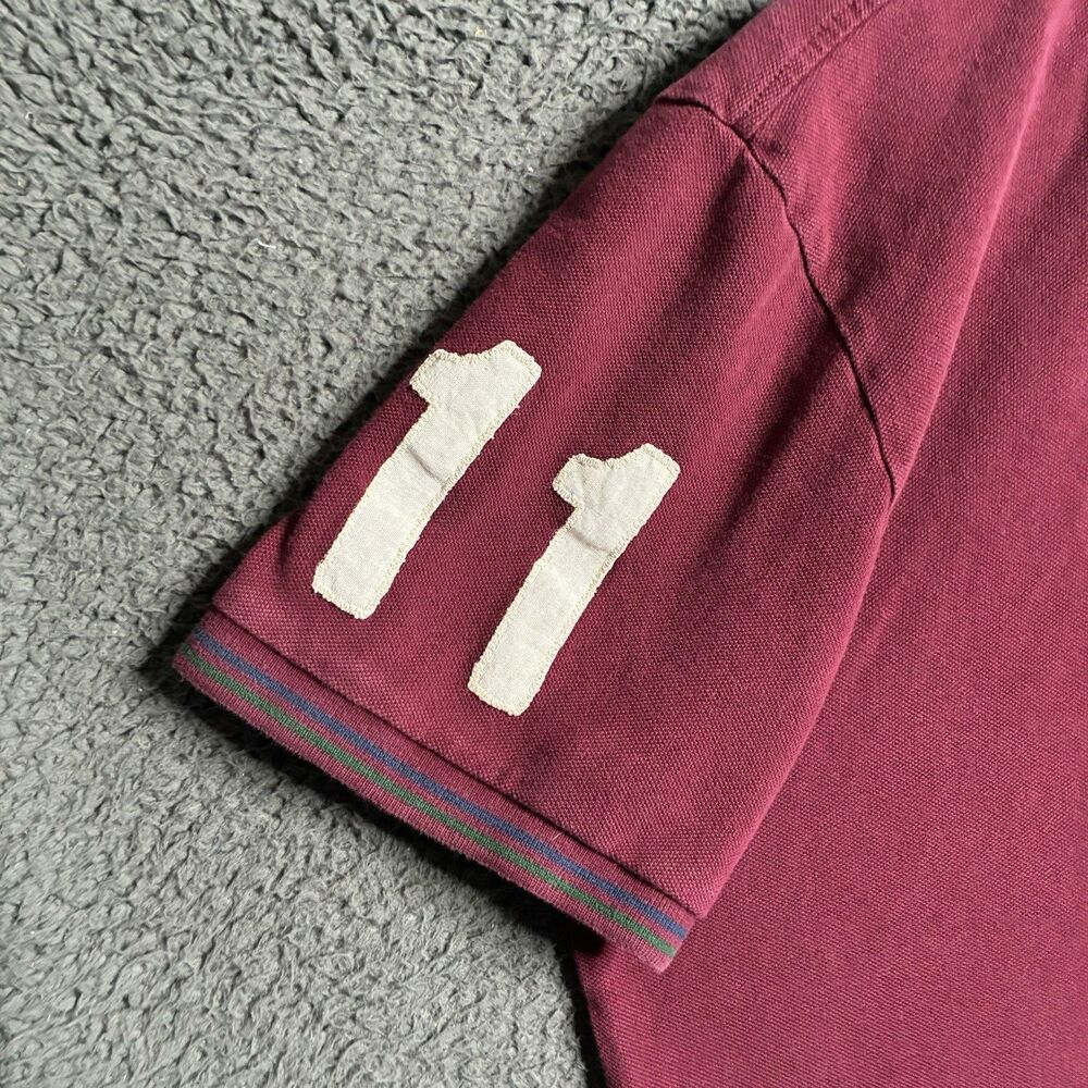 Ralph Lauren Rugby Logo 2004 Men’s Maroon Polo Shirt Size Large Old Money - Picture 9 of 16